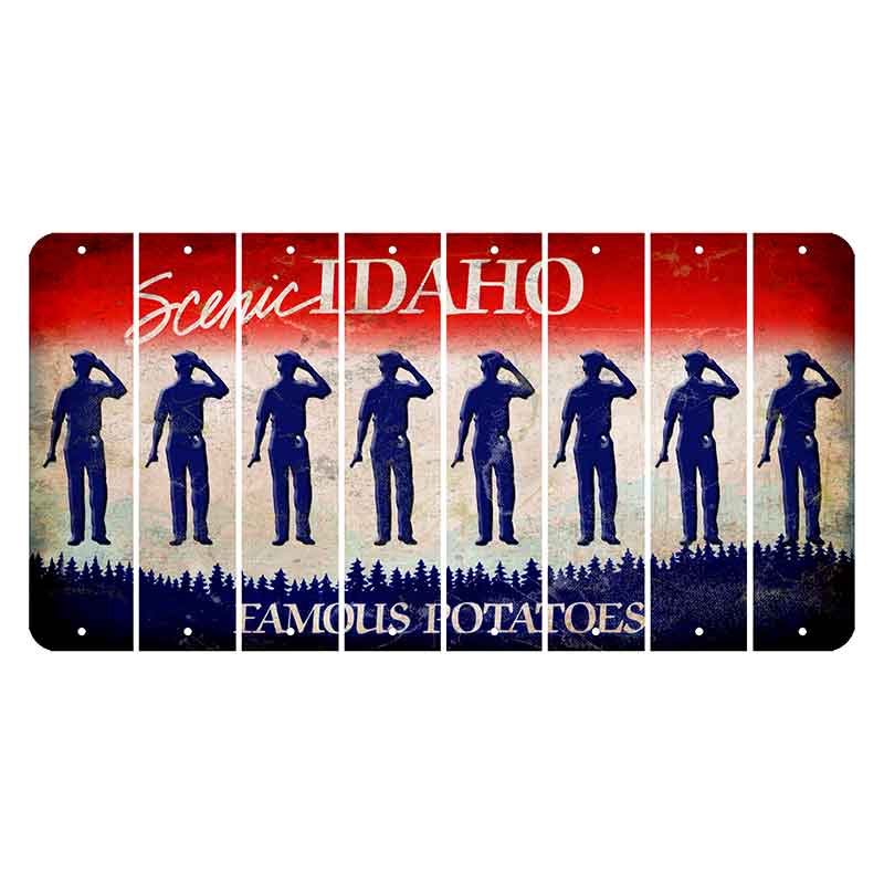 Idaho Scenic Cut License Plate Strips (Set of 8) Police Officer