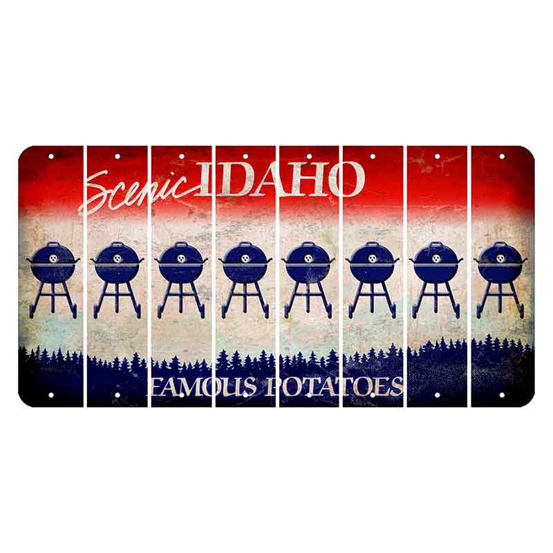 Idaho Scenic Cut License Plate Strips (Set of 8) Grill