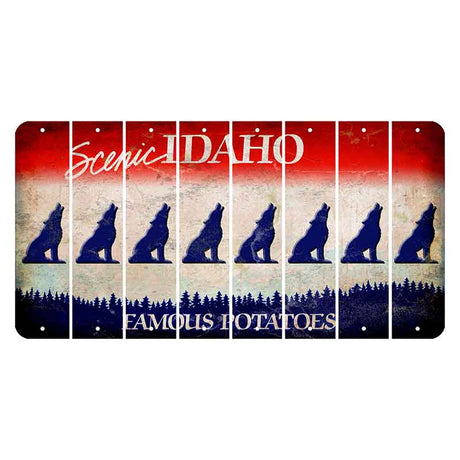 Idaho Scenic Cut License Plate Strips (Set of 8)