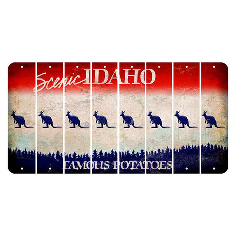 Idaho Scenic Cut License Plate Strips (Set of 8)