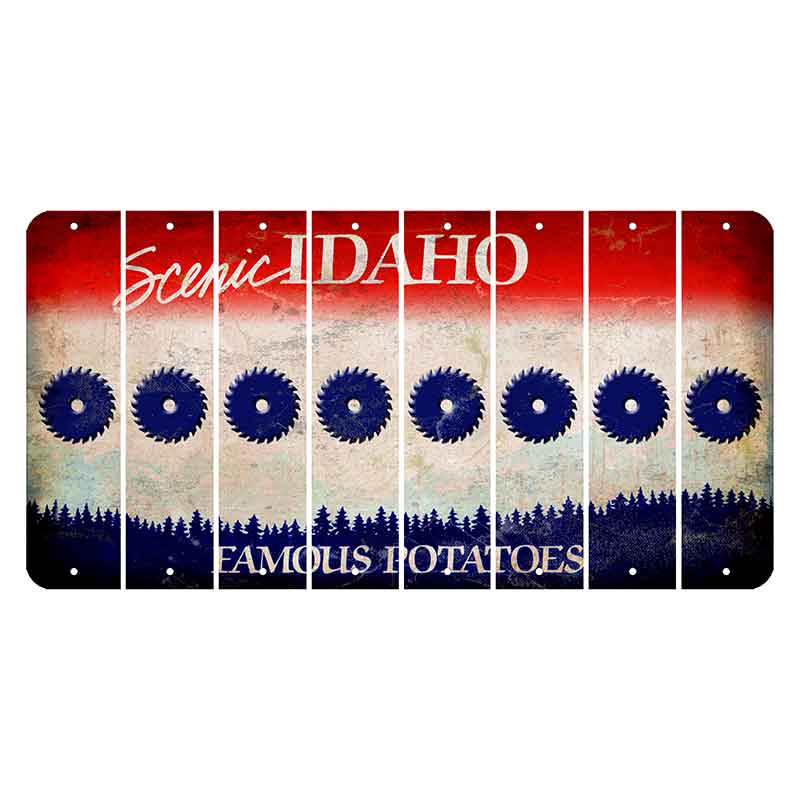 Idaho Scenic Cut License Plate Strips (Set of 8)