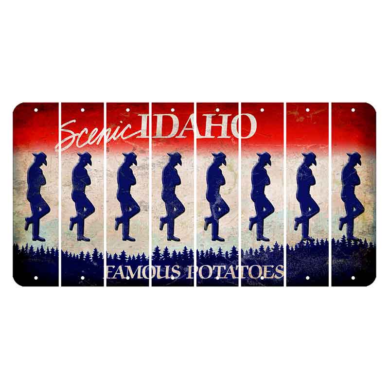 Idaho Scenic Cut License Plate Strips (Set of 8)