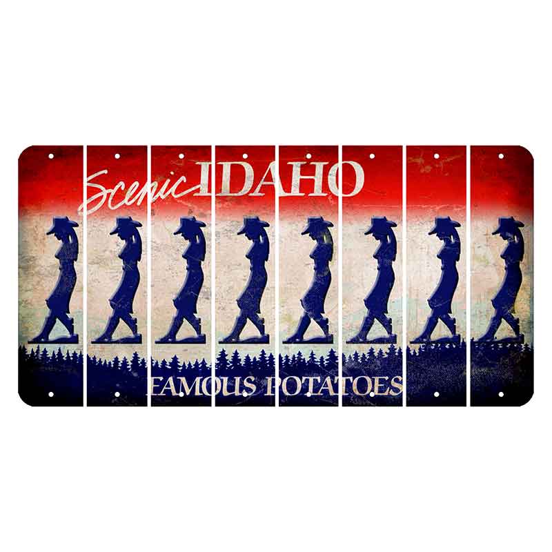 Idaho Scenic Cut License Plate Strips (Set of 8)