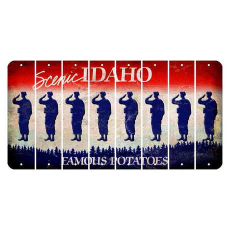 Idaho Scenic Cut License Plate Strips (Set of 8)