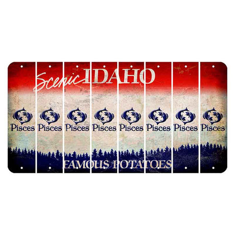 Idaho Scenic Cut License Plate Strips (Set of 8)