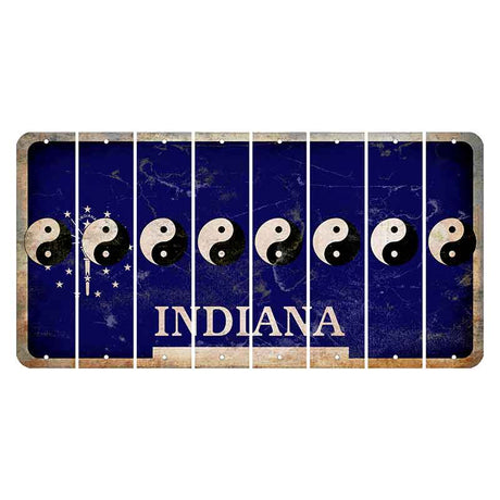 Indiana Blue Cut License Plate Strips (Set of 8)