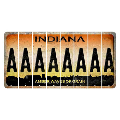 Indiana Amber Wave Cut License Plate Strips (Set of 8) A