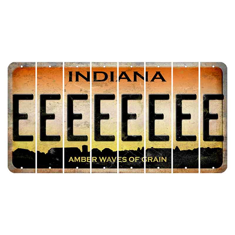 Indiana Amber Wave Cut License Plate Strips (Set of 8) E