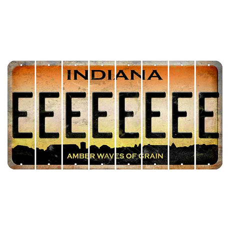 Indiana Amber Wave Cut License Plate Strips (Set of 8) E