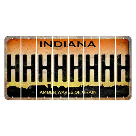 Indiana Amber Wave Cut License Plate Strips (Set of 8) H