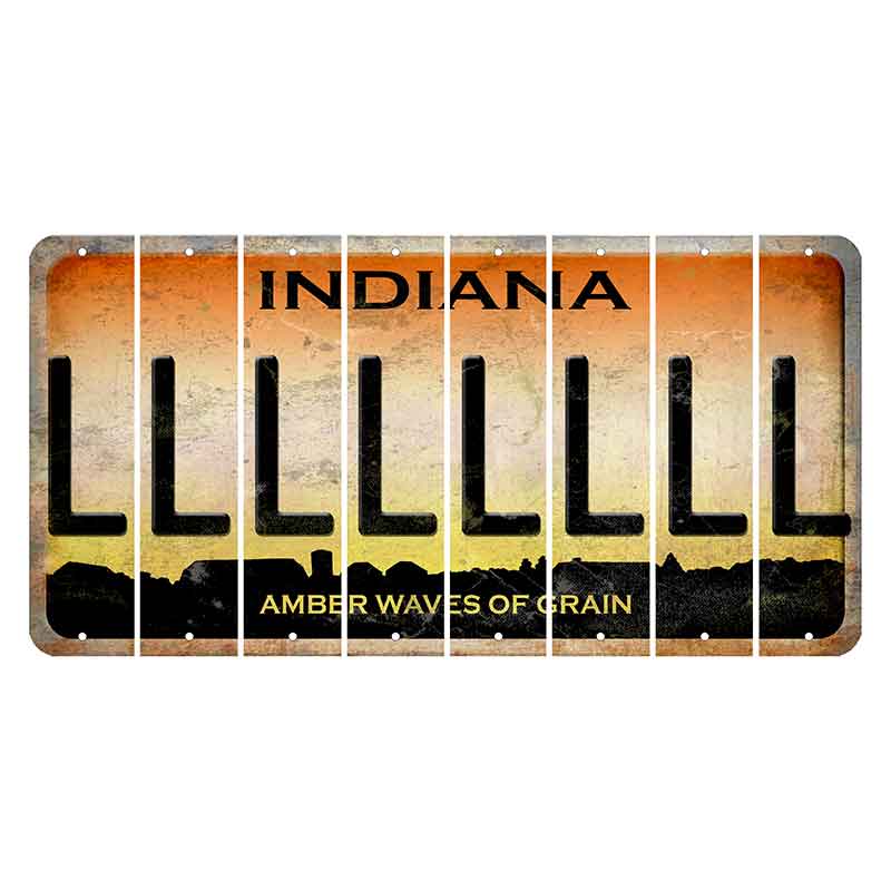 Indiana Amber Wave Cut License Plate Strips (Set of 8) L