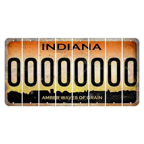 Indiana Amber Wave Cut License Plate Strips (Set of 8) O