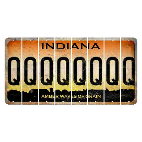 Indiana Amber Wave Cut License Plate Strips (Set of 8) Q