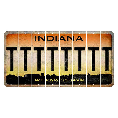 Indiana Amber Wave Cut License Plate Strips (Set of 8) T