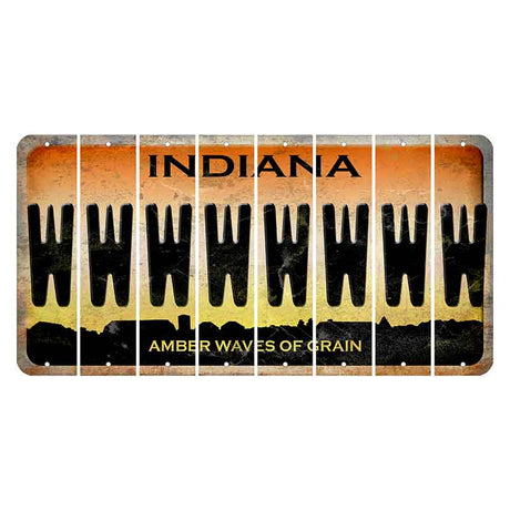 Indiana Amber Wave Cut License Plate Strips (Set of 8) W