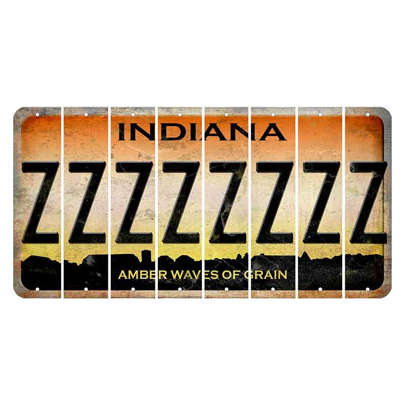 Indiana Amber Wave Cut License Plate Strips (Set of 8) Z