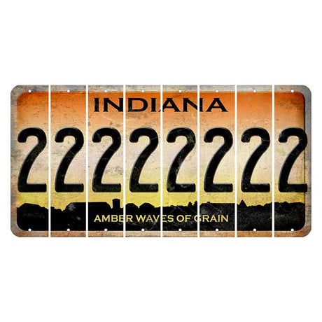 Indiana Amber Wave Cut License Plate Strips (Set of 8) 2