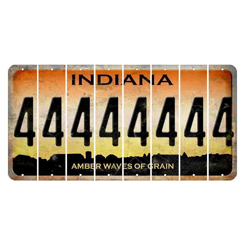 Indiana Amber Wave Cut License Plate Strips (Set of 8) 4