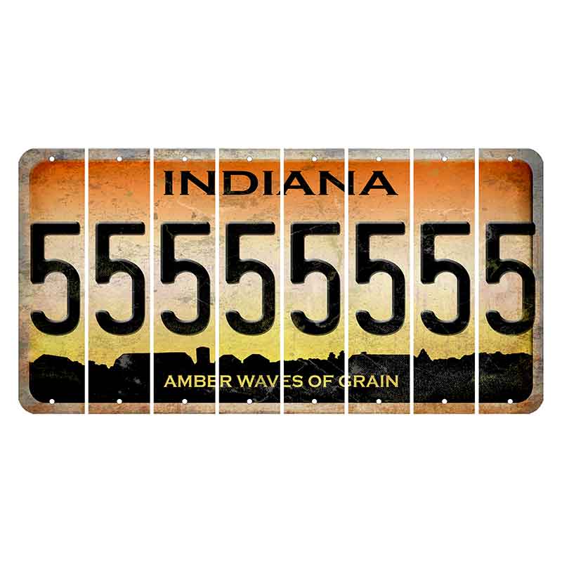 Indiana Amber Wave Cut License Plate Strips (Set of 8) 5