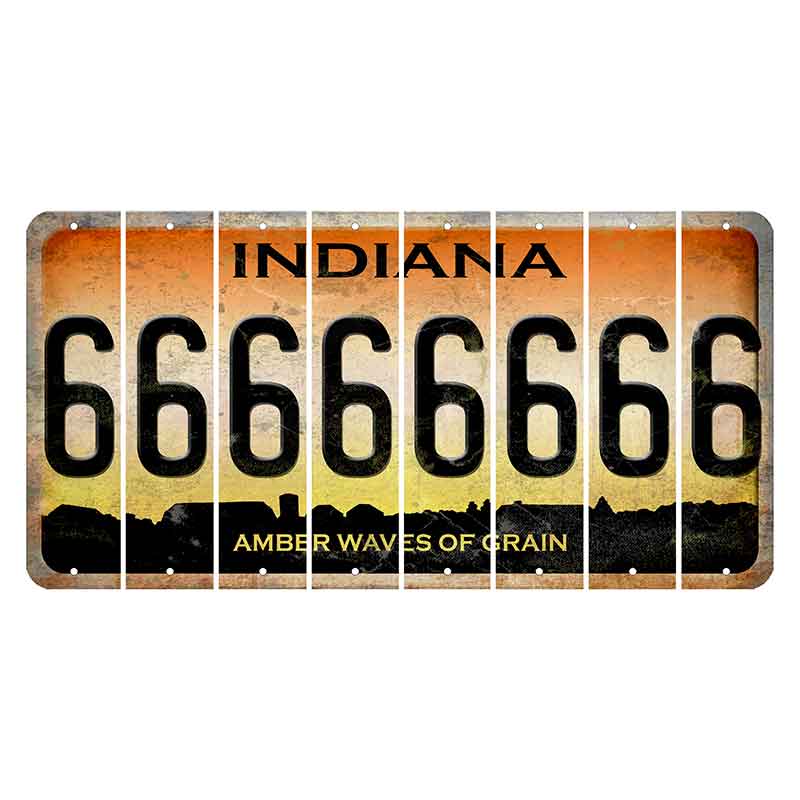 Indiana Amber Wave Cut License Plate Strips (Set of 8) 6