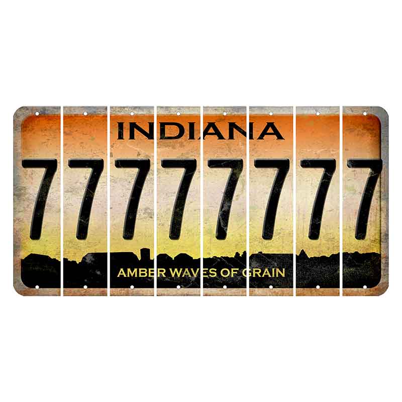 Indiana Amber Wave Cut License Plate Strips (Set of 8) 7