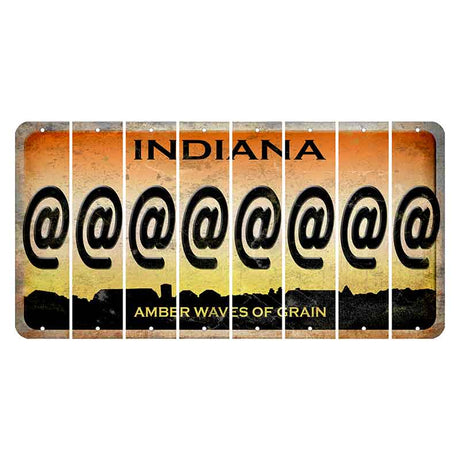 Indiana Amber Wave Cut License Plate Strips (Set of 8) At Sign