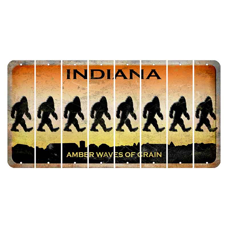 Indiana Amber Wave Cut License Plate Strips (Set of 8) Bigfoot