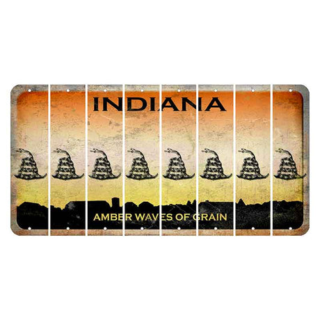 Indiana Amber Wave Cut License Plate Strips (Set of 8) Gadsden