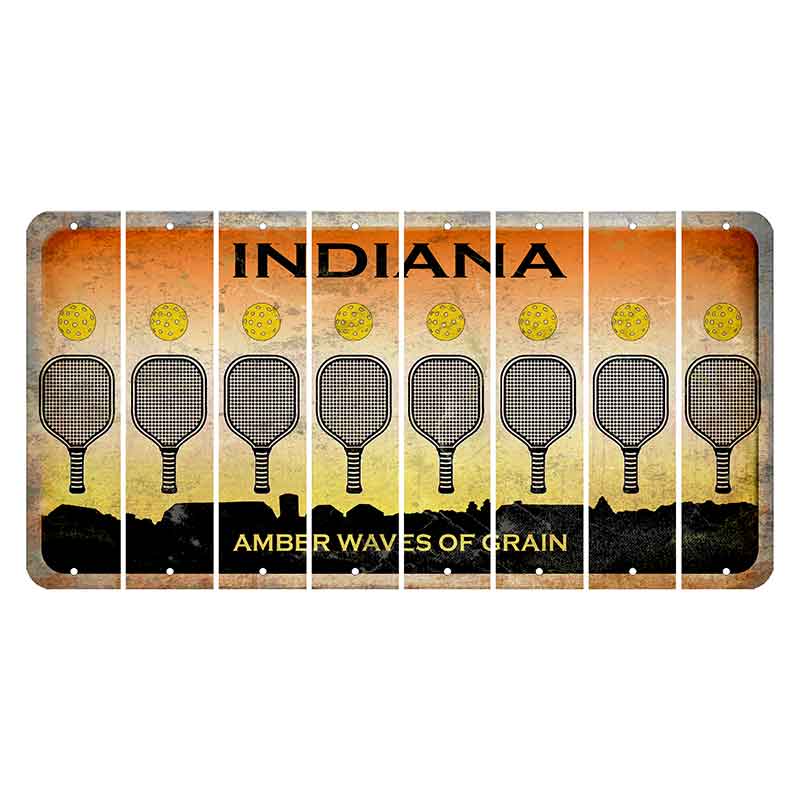 Indiana Amber Wave Cut License Plate Strips (Set of 8) Pickleball