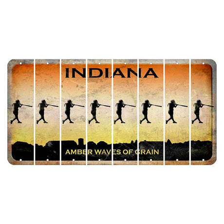 Indiana Amber Wave Cut License Plate Strips (Set of 8) Softball Batter