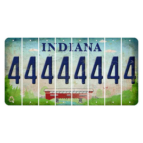 Indiana Recycle Cut License Plate Strips (Set of 8) 4