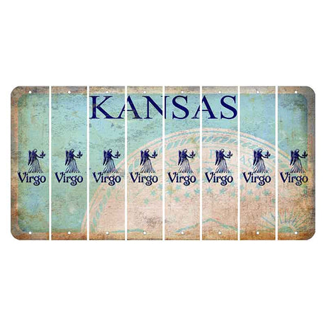 Kansas State Seal Cut License Plate Strips (Set of 8) Zodiac Sign - Virgo