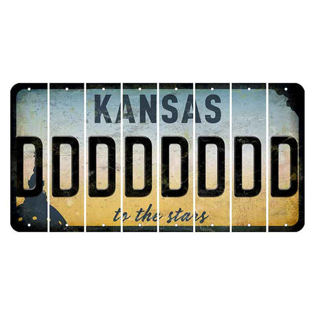 Kansas To The Stars Cut License Plate Strips (Set of 8) D