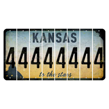 Kansas To The Stars Cut License Plate Strips (Set of 8) 4