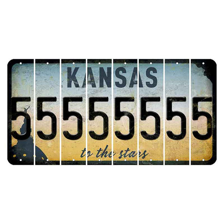 Kansas To The Stars Cut License Plate Strips (Set of 8) 5