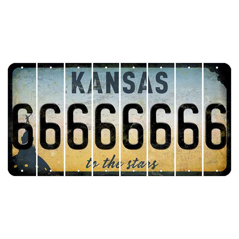 Kansas To The Stars Cut License Plate Strips (Set of 8) 6