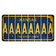 Kansas The Wheat State Cut License Plate Strips (Set of 8) A