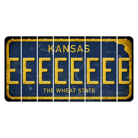 Kansas The Wheat State Cut License Plate Strips (Set of 8) E