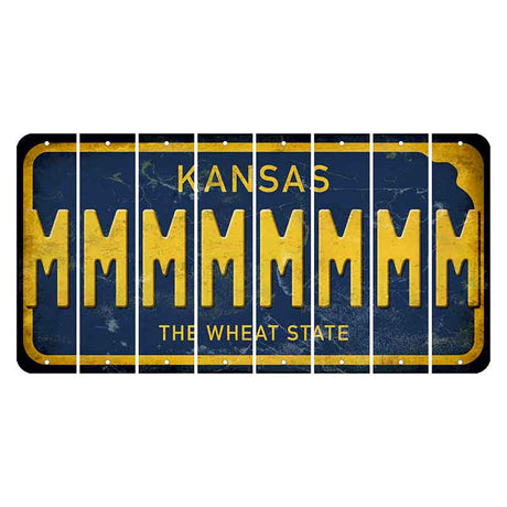 Kansas The Wheat State Cut License Plate Strips (Set of 8) M