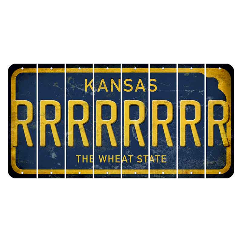 Kansas The Wheat State Cut License Plate Strips (Set of 8) R