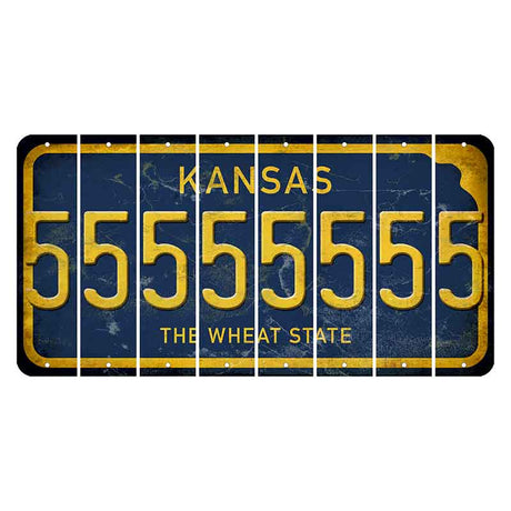 Kansas The Wheat State Cut License Plate Strips (Set of 8) 5