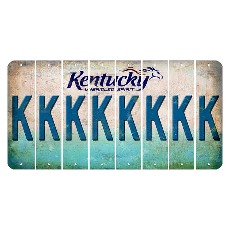 Kentucky Unbridled Spirit Cut License Plate Strips (Set of 8) K