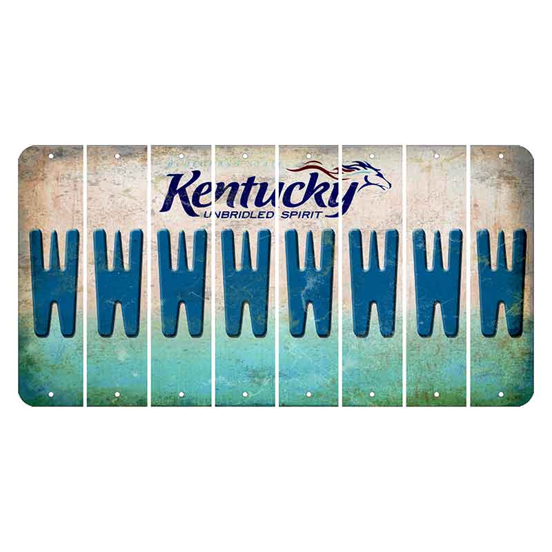 Kentucky Unbridled Spirit Cut License Plate Strips (Set of 8) W