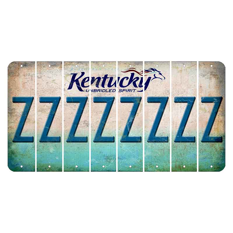 Kentucky Unbridled Spirit Cut License Plate Strips (Set of 8) Z