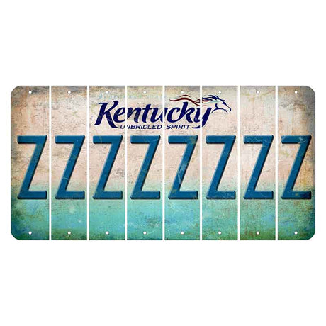 Kentucky Unbridled Spirit Cut License Plate Strips (Set of 8) Z