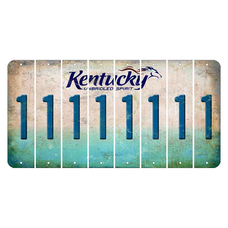 Kentucky Unbridled Spirit Cut License Plate Strips (Set of 8) 1