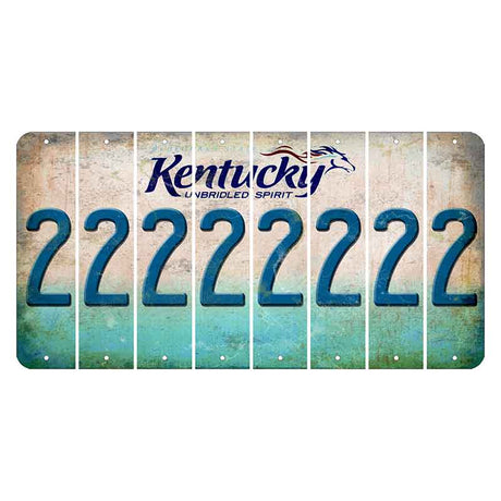 Kentucky Unbridled Spirit Cut License Plate Strips (Set of 8) 2