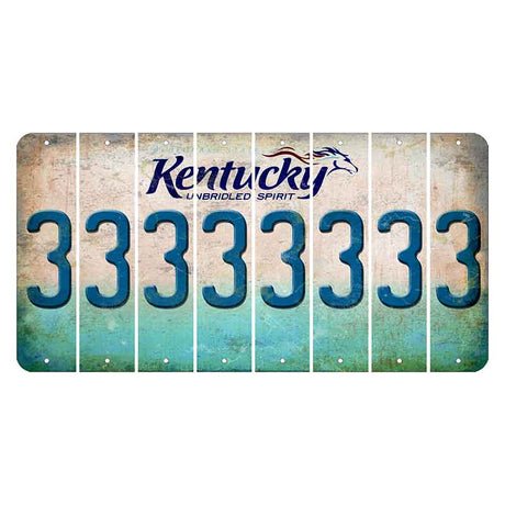 Kentucky Unbridled Spirit Cut License Plate Strips (Set of 8) 3