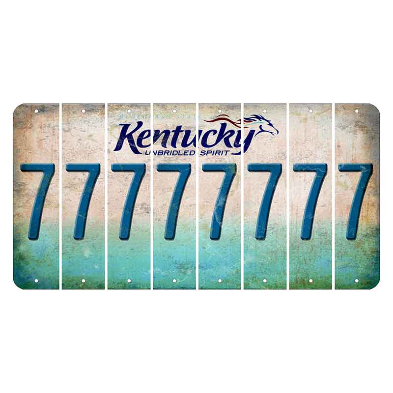 Kentucky Unbridled Spirit Cut License Plate Strips (Set of 8) 7