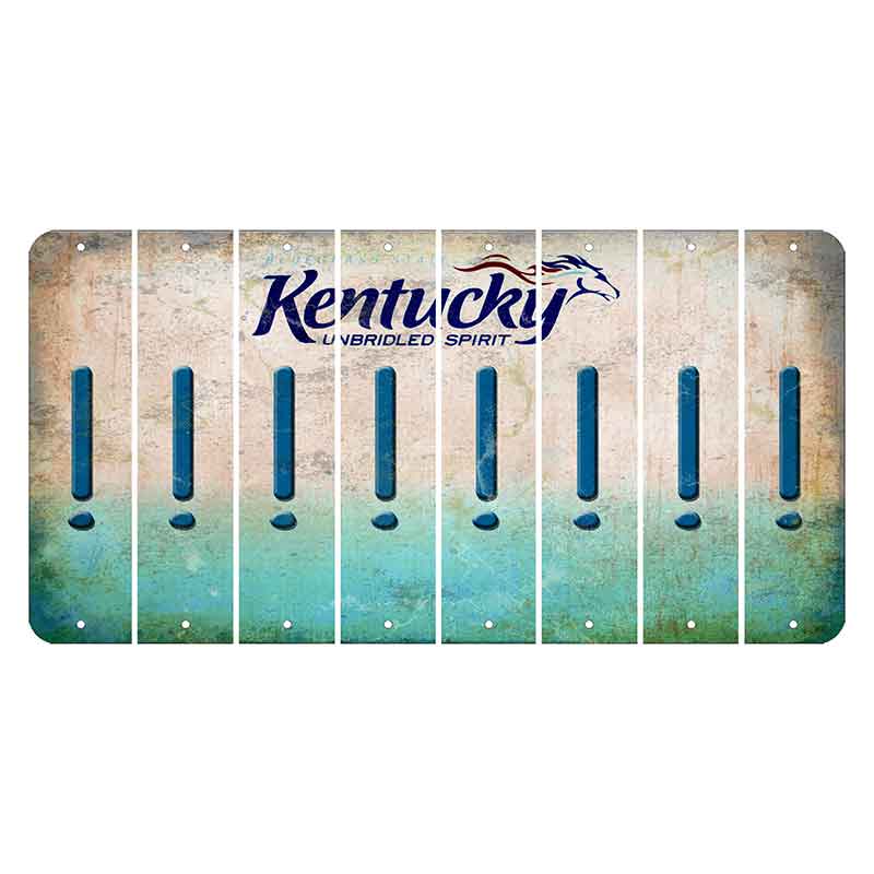 Kentucky Unbridled Spirit Cut License Plate Strips (Set of 8) Exclamation Point